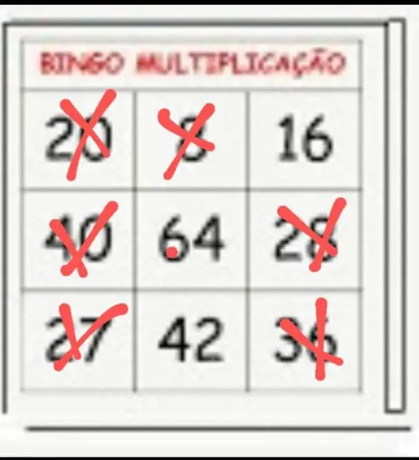 Bingo de Tabuada – foto 4