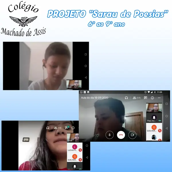 Projeto “Sarau de Poesias” Fundamental 2 – Colégio Machado de Assis